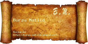 Burzu Matild névjegykártya
